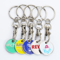 Wholesale Shopping Trolley Pound Coin Token Key Ring, Supermarket Locker Coin Trolley Token Keyrings